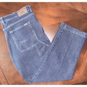 Smith's Workwear Blue Carpenter Jeans 38x30 Relaxed Fit Denim Pants Baggy Rugged